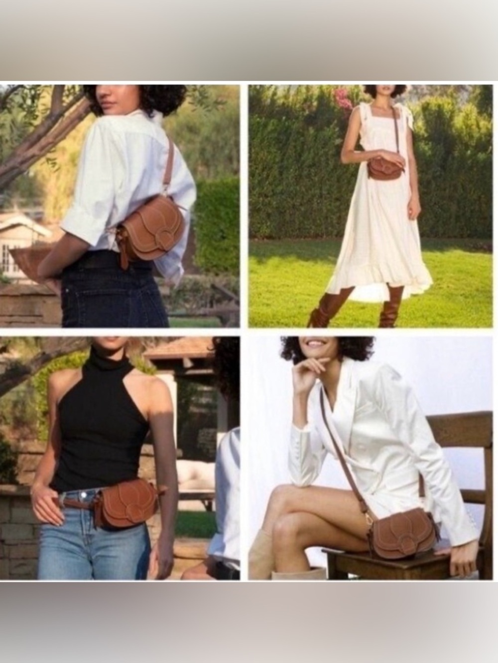 Rachel Zoe Crossbody & Belt Bag, vegan leather. New